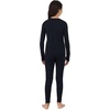Cuddl Duds Heavyweight 2 Piece Sets Base Layer Thermal Underwear for Girls(Black)