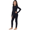 Cuddl Duds Heavyweight 2 Piece Sets Base Layer Thermal Underwear for Girls(Black)