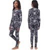 Cuddl Duds Heavyweight 2 Piece Sets Base Layer Thermal Underwear for Girls(Black Camo)
