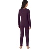 Cuddl Duds Heavyweight 2 Piece Sets Base Layer Thermal Underwear for Girls(Boysenberry Purple)