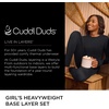 Cuddl Duds Heavyweight 2 Piece Sets Base Layer Thermal Underwear for Girls(Graphite)
