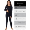 Cuddl Duds Heavyweight 2 Piece Sets Base Layer Thermal Underwear for Girls(Peacoat Navy)