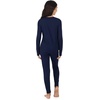 Cuddl Duds Heavyweight 2 Piece Sets Base Layer Thermal Underwear for Girls(Peacoat Navy)