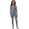 Cuddl Duds Heavyweight 2 Piece Sets Base Layer Thermal Underwear for Girls(Graphite)